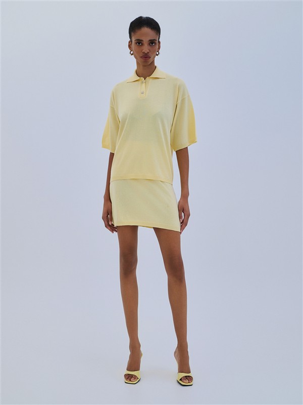 COMBOS 066 BLOUSE POLO BUTTONS YELLOW
